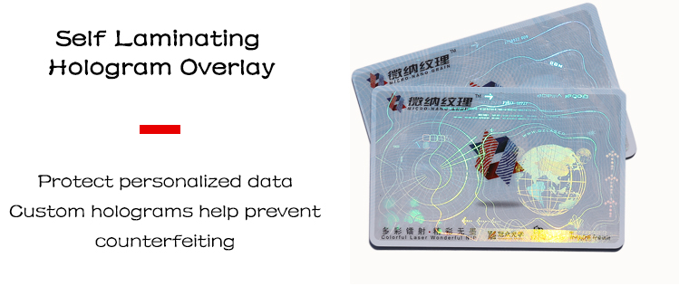 Transparent Custom Holographic Laminate Overlay for PVC ID Cards - China  Holographic Overlay, Hologram Lamination